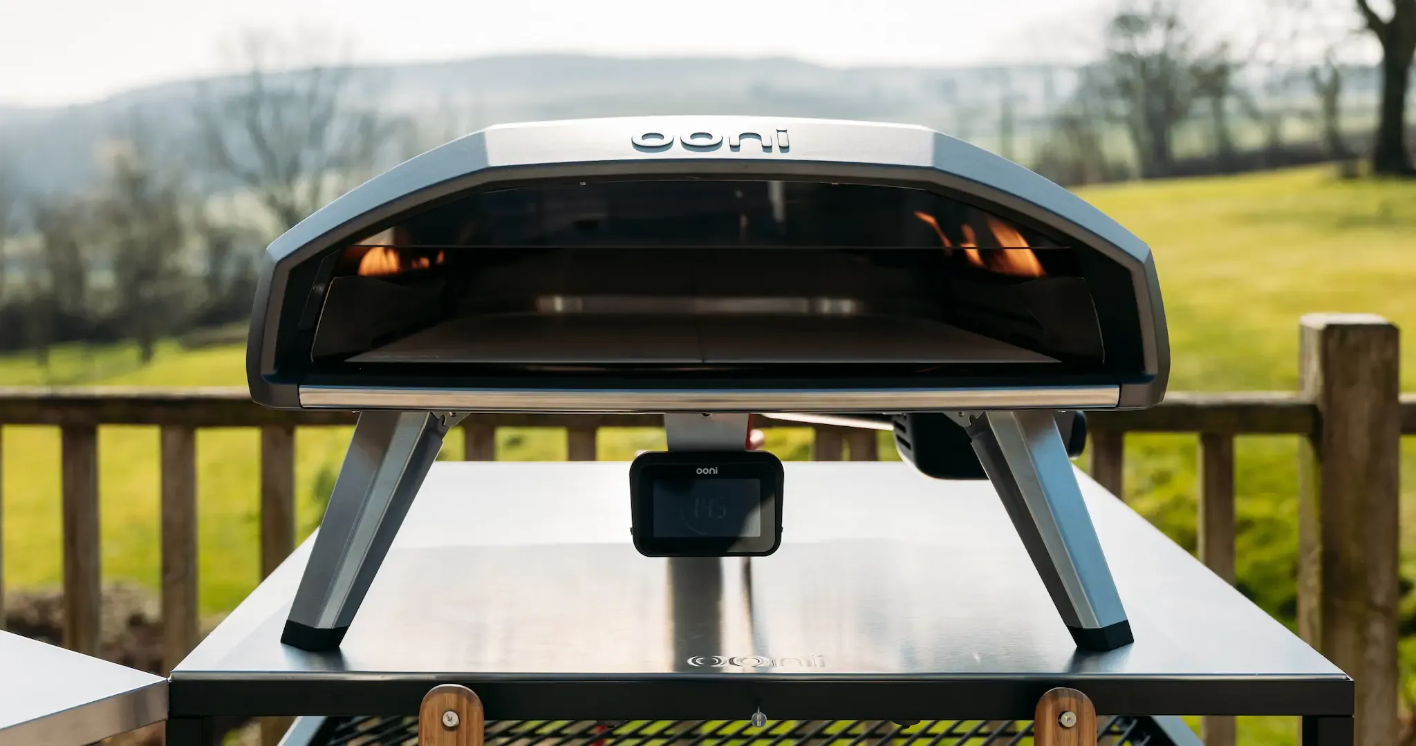 An Ooni pizza oven during a PixelRain recipe film shoot