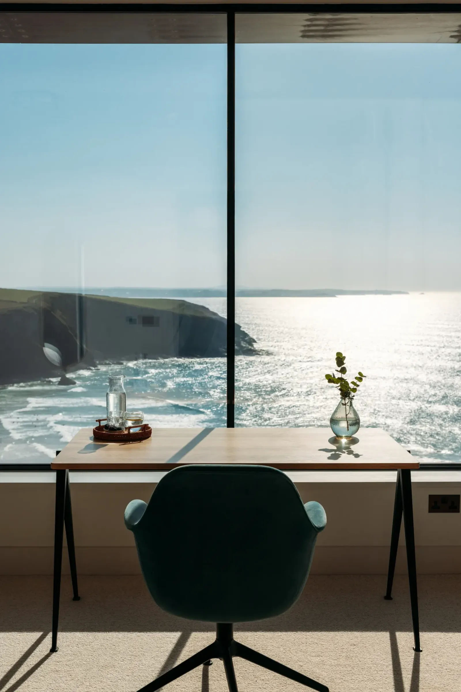 Natural light across the interior at Red Cove, shown in a landscape film format