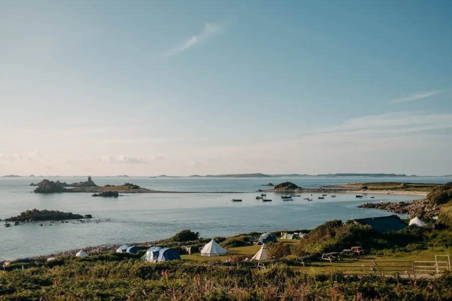 The coastline of St Agnes during an Isles of Scilly Travel campaign shoot