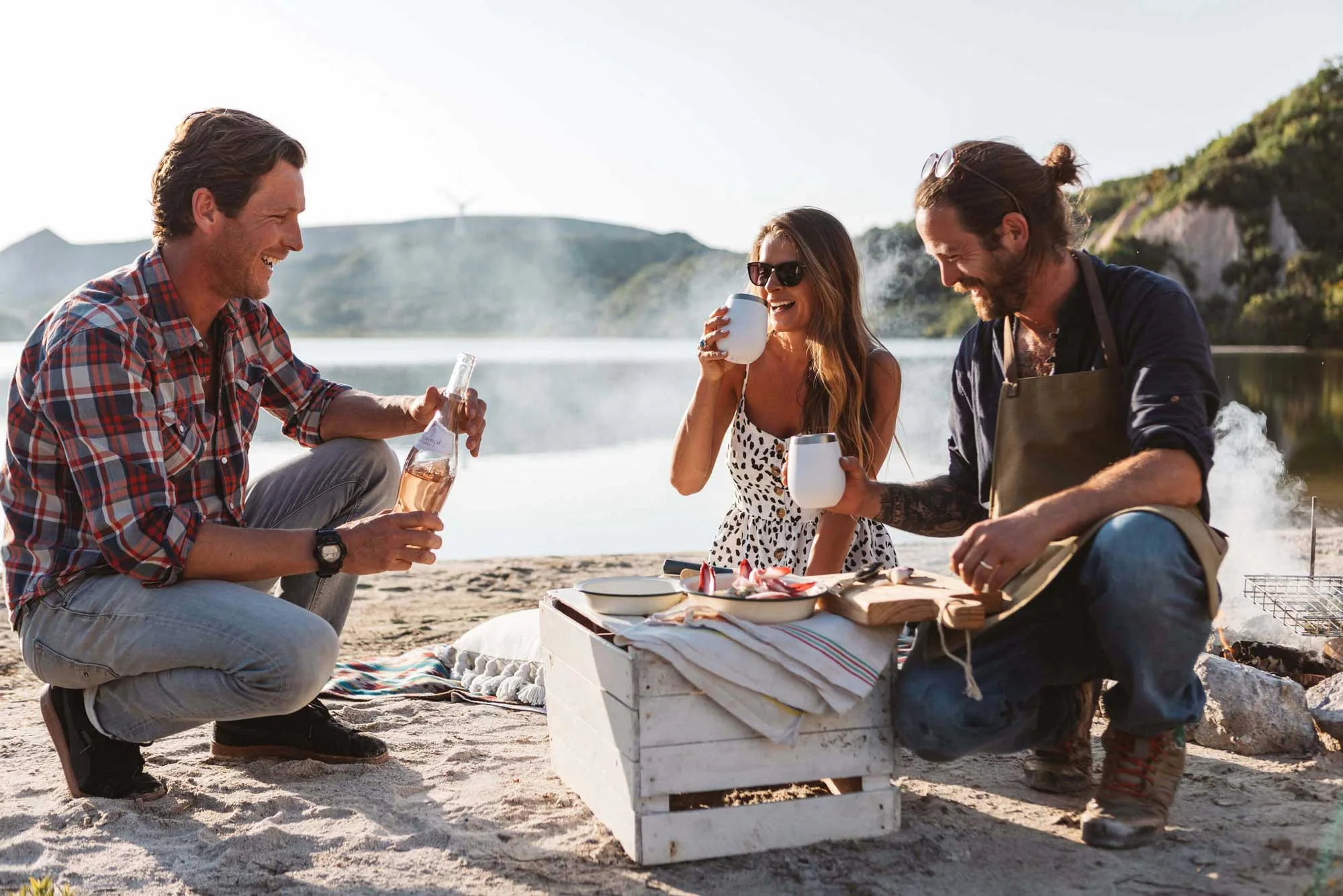 A family exploring the Cornish landscape during the West Carclaze Garden Village lifestyle campaign